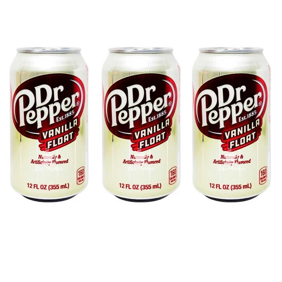 Kit 3 Refrigerantes Importado Dr Pepper Vanilla Float