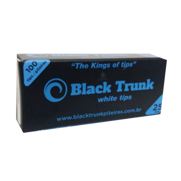 Piteira de Papel Black Trunk White Tips 25mm 