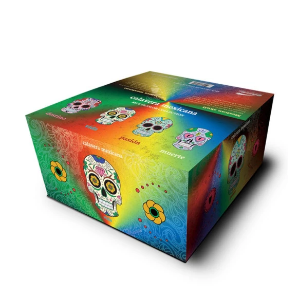 Caixa de Seda Snail Calavera Mexicana King Size c/ Piteira