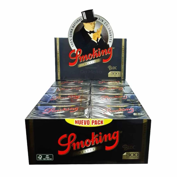 Caixa de Seda Smoking Deluxe Bloc 300 Folhas