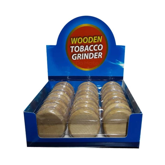 Caixa de Dichavador Wooden Tobacco Grinder 