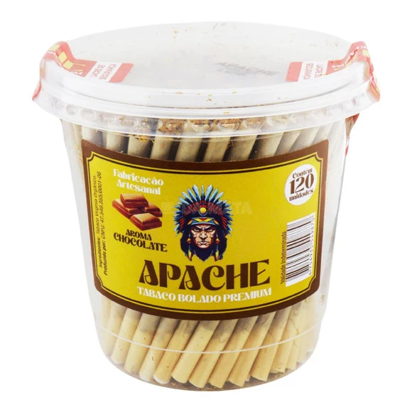 Pote de Apache Bolado Chocolate de frente tabacaria da mata 