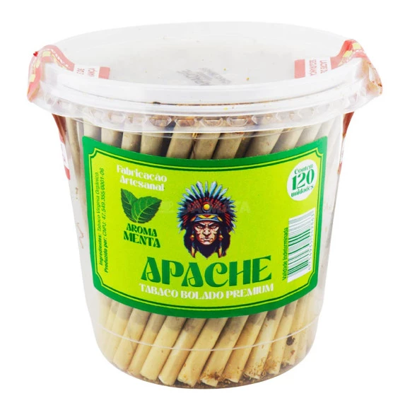 Pote de Apache Bolado Menta de frente tabacaria da mata 