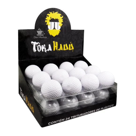 Caixa de Dichavador de Plástico Tokahauú Bola de Golf de lado