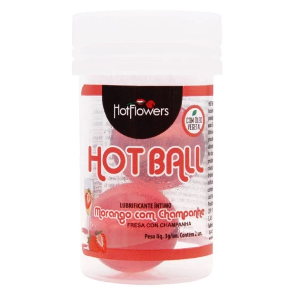Bolinhas Hot Flowers c/2 un. Morango com champanhe