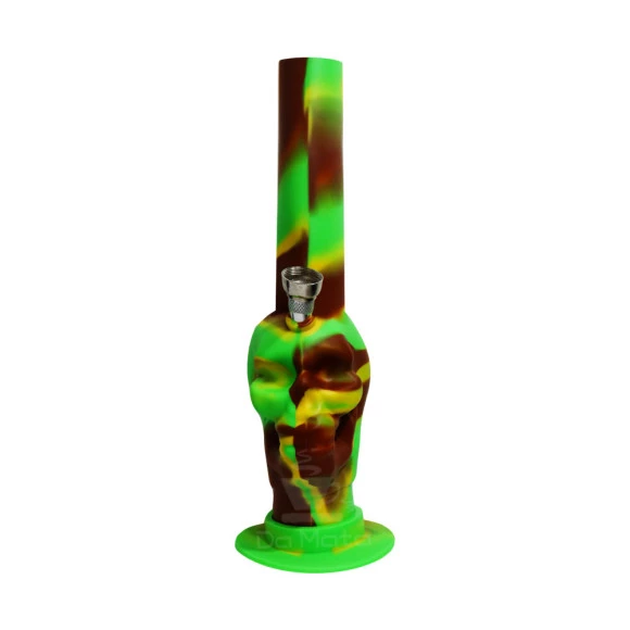 Bong de Silicone Caveira Colorida
