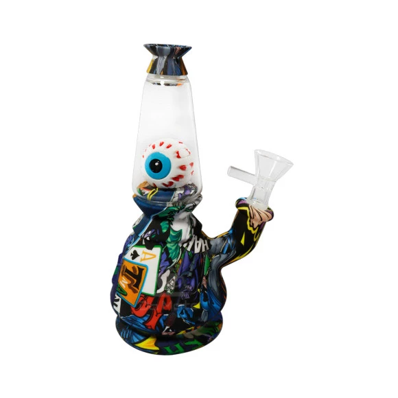 Bong de Silicone e Vidro Eye Batman 17cm