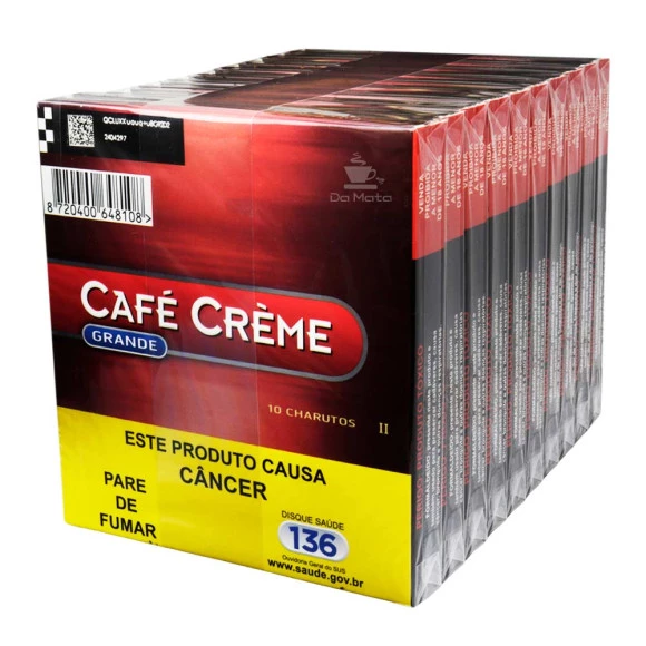 Pacote de Cigarrilha Café Crème Grande Arôme de lado