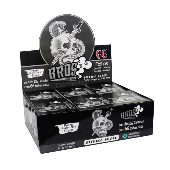 Caixa de Piteira Bros Black Old School