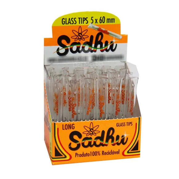 Caixa de Piteira de Vidro longa Sadhu 5mm