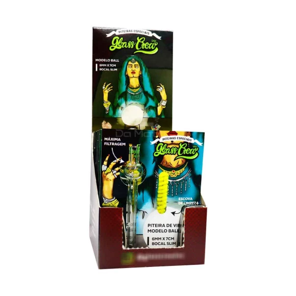 Caixa de Kit de Piteira de Vidro Glass Crew Ball 6mm