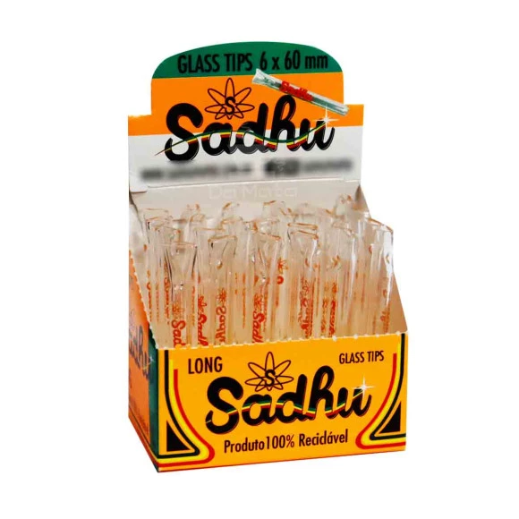 Caixa de Piteira de Vidro longa Sadhu 6mm