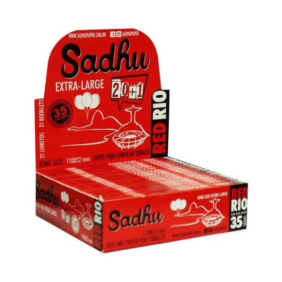 Caixa de Seda Sadhu Red Rio King Size Extra Large