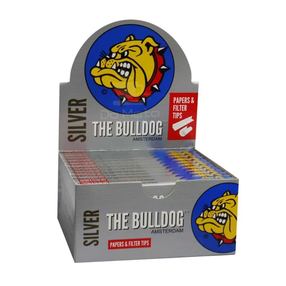 Caixa de Seda The Bulldog  Silver com Piteira King Size