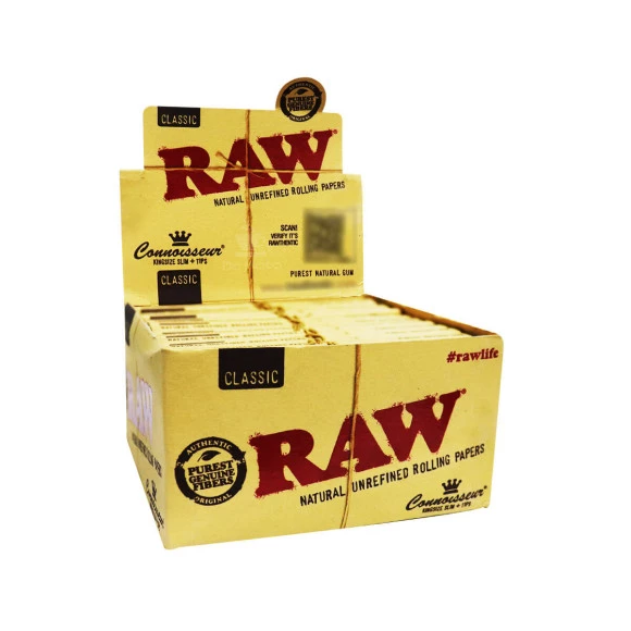 Caixa de Seda Raw Connoisseur c/ Piteira 