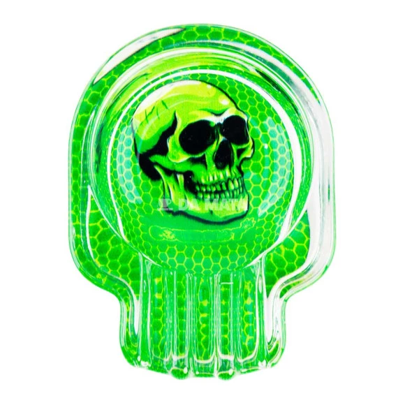 Cinzeiro de Vidro Skull Collection de frente tabacaria da mata