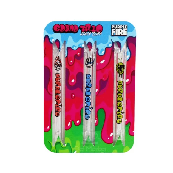 Trio de Piteiras de Vidro PurpleFire 