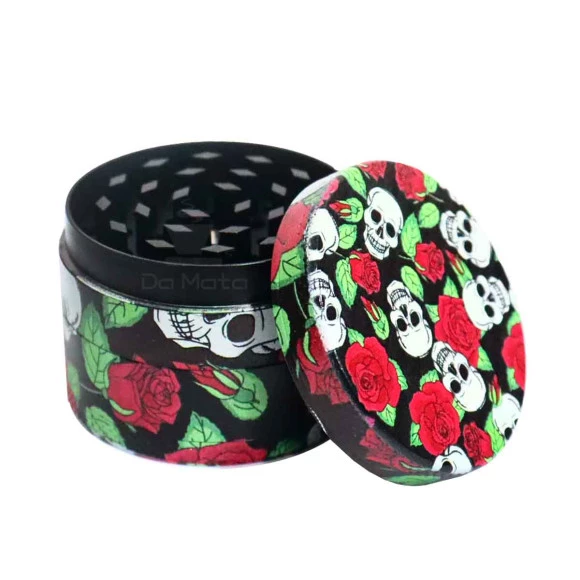Dichavador de Metal 4 Partes Skull & Roses