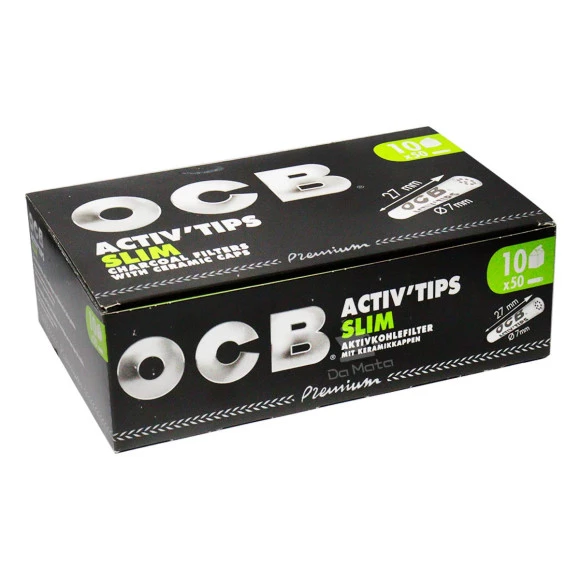 Caixa de Filtro de Carvão Ativado OCB Activ'Tips Slim