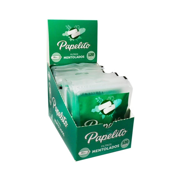 Caixa de Filtro Papelito Mentolado 
