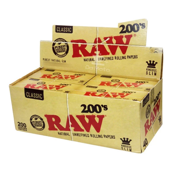 Caixa de Seda Raw King Size Slim 200