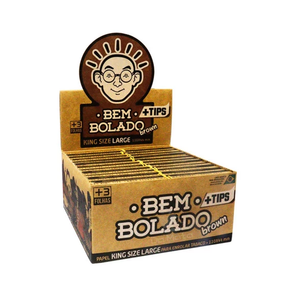 Caixa Seda Bem Bolado Brown King Size c/ Piteira