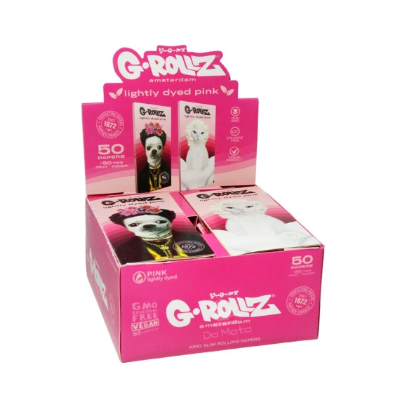 Caixa de Seda com Piteiras G-Rollz Pets Rock King Slim