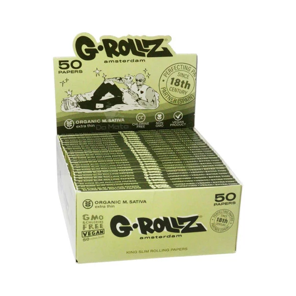 Caixa de Seda G-Rollz King Size Unrefined