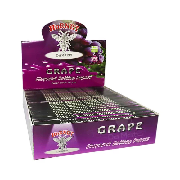 Caixa de Seda Hornet sabor Uva King Size