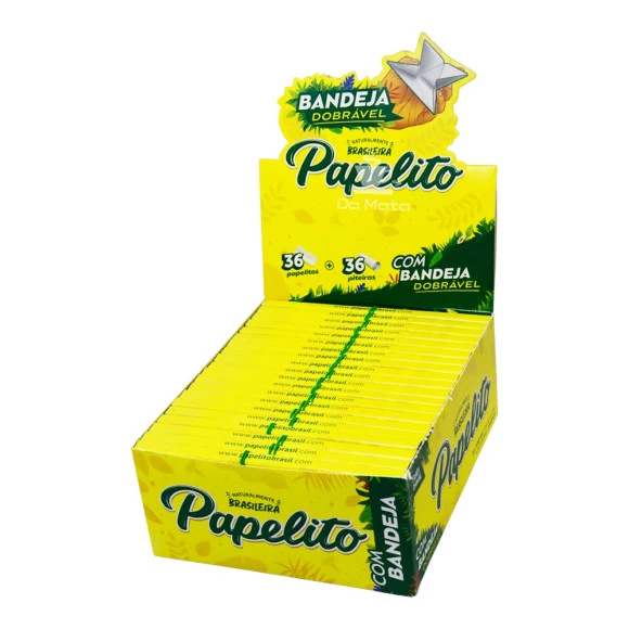 Caixa de Seda com Piteira e Bandeja Papelito Tradicional King Size