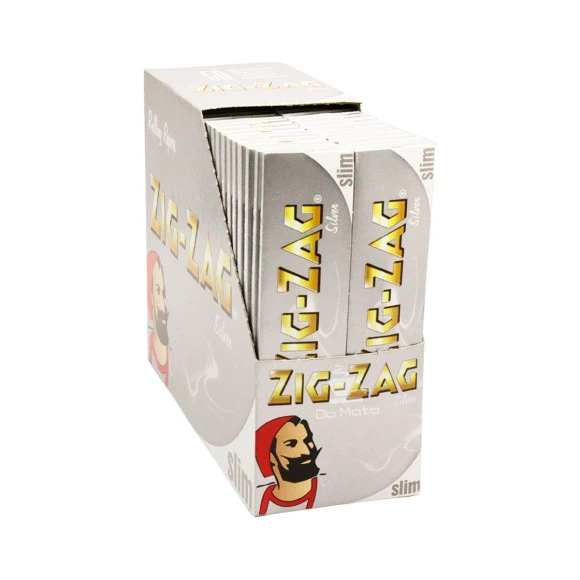 Caixa de Seda Zig-Zag Silver Slim