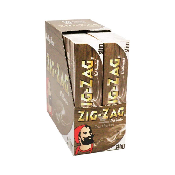 Caixa de Seda Zig-Zag Unbleached Slim