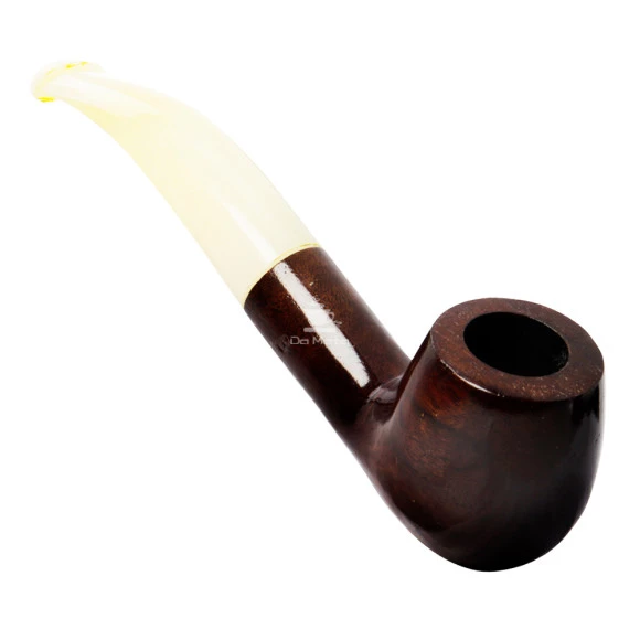 Cachimbo Elite II Curvo C/ Piteira de Acrílico Pequeno de frente