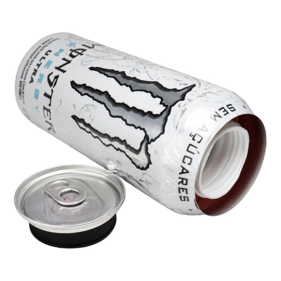 Esconderijo Lata de Monste Energy Ultra aberto