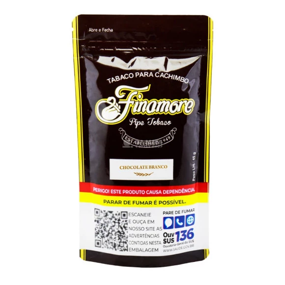 Finamore Chocolate Branco de frente tabacaria da mata