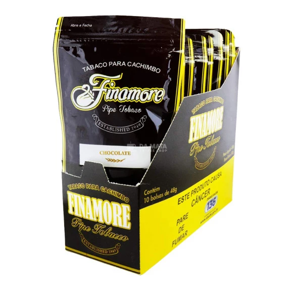Caixa de Finamore Para Cachimbo Chocolate de lado tabacaria da mata