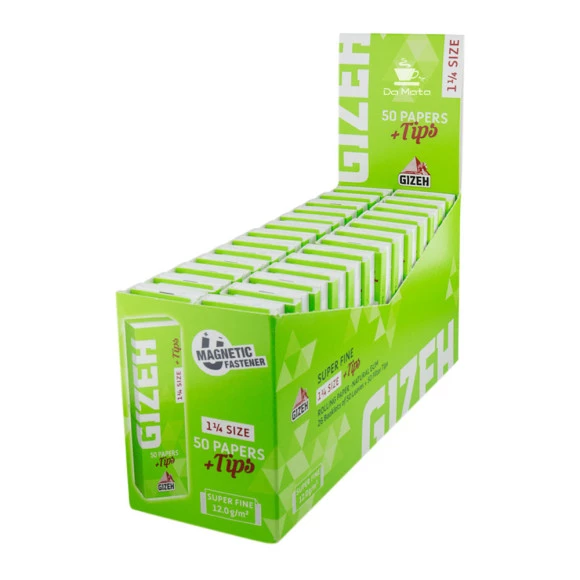 Caixa de Seda Gizeh Super Fine 1 1/4 C/ Tips de lado