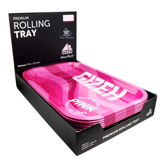 Caixa de Bandeja Gizeh Metal Pink Média de frente