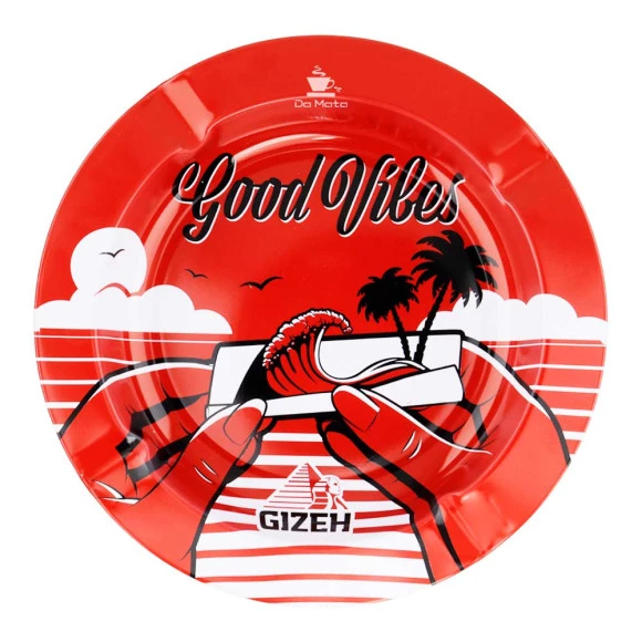 Cinzeiro Gizeh Metal Good Vibes de frente