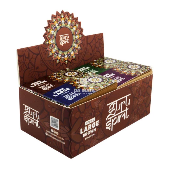 Caixa de Piteira Guru Spirit Large Brown tabacaria da mata 