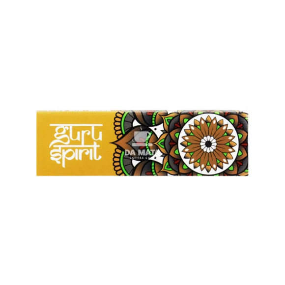 Seda Guru Spirit 1 1/4 Brown Slim de frente tabacaria da mata 