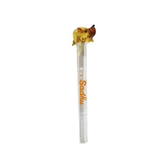 Piteira de Vidro Sadhu Porco da Índia 6mm marrom