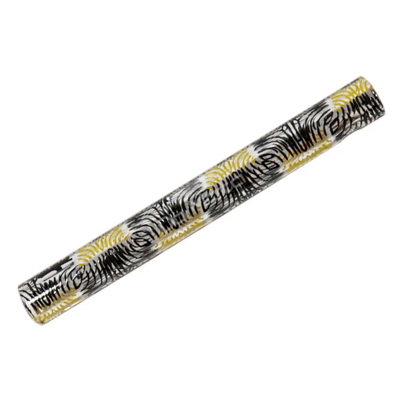 Piteira de Vidro Holder Full Print 8mm Gold de frente tabacaria da mata
