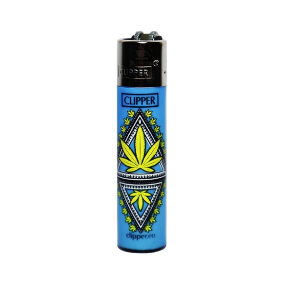 Isqueiro Clipper Leaves Blue