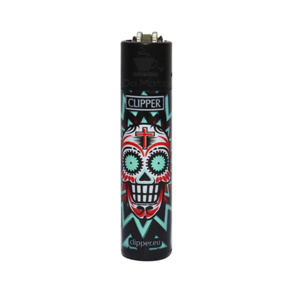 Isqueiro Clipper Colorful Skulls 