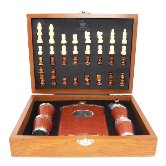 Kit Cantil de Bolso Jogo Xadrez de frente tabacaria da mata 
