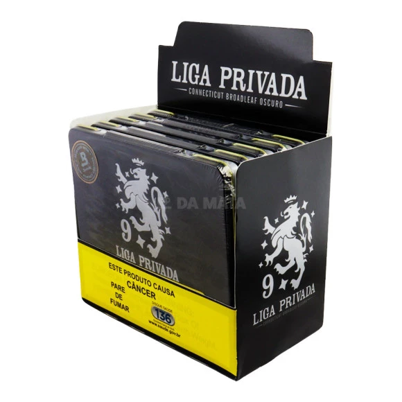 Caixa de Charuto Drew Estate Liga Privada No.9 Coronets de lado tabacaria da mata