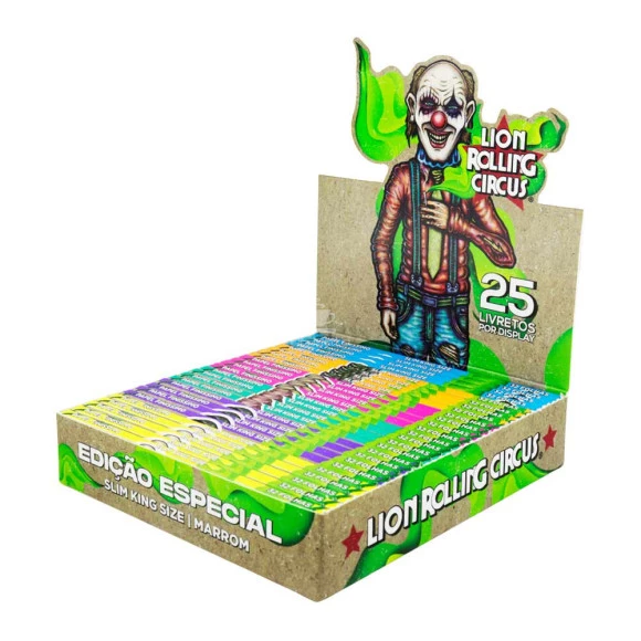 Caixa de Seda Brown Lion Rolling Circus c/25 tabacaria da mata 
