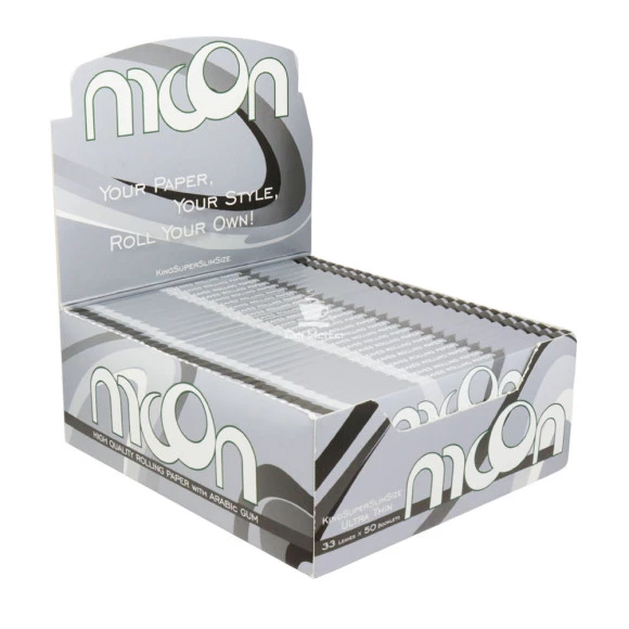 Caixa de Seda Moon King Super Slim Size de lado