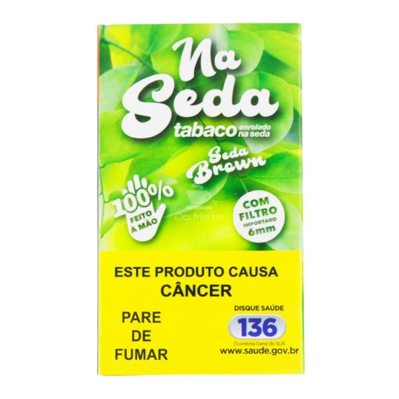 Na Seda Brown Folha c/ Filtro 6mm maço de frente tabacaria da mata 
